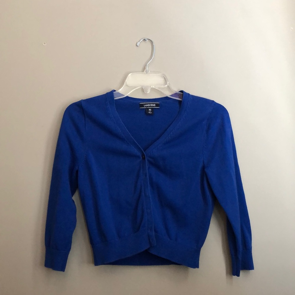Blue button up cardigan